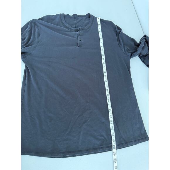 Lululemon Men's Black Long-Sleeved Henley Tee Shirt Top XL - Picture 4 of 4